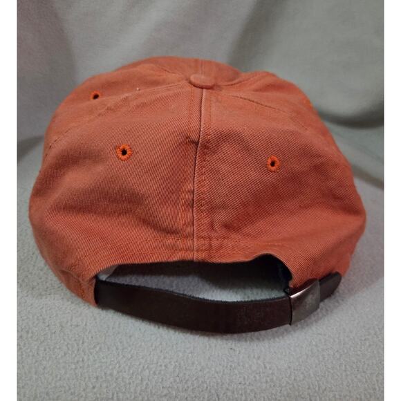 Vtg George Straight 01 Country Music Festival Baseball Cap Leather Hat Orange main image 6
